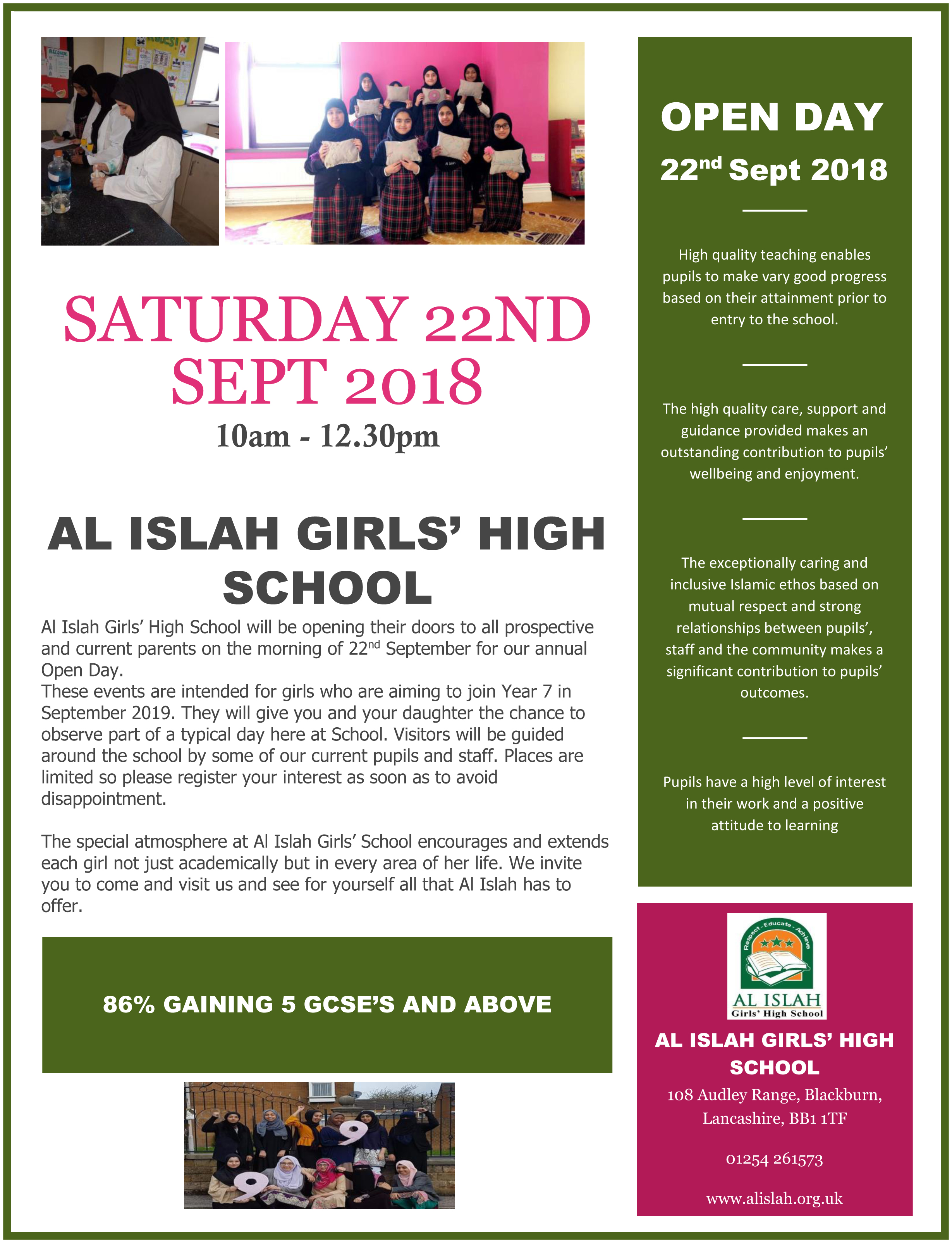 Al Islah Open Day – 22nd September 2018
