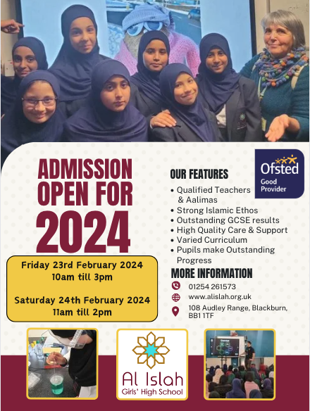 Open Day 2024 – Friday 23rd February 10am till 3pm and Saturday 24th February 11am till 2pm